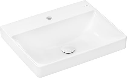 hansgrohe Xelu Q Aufsatzwaschtisch, 600x480, ohne Überlauf, geschliffen, Weiß, 61018450, Farbe: Weiß