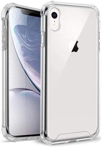 DEREAFF Clear Case for iPhone XR Case (6.1 inch), Shockproof Anti-Scratch TPU Bumper Hard Back Slim Lightweight Transparent Protective Cover for iPhone XR