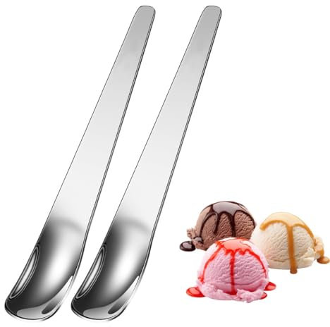 LQIOACU cucchiaio gelato,porzionatore per gelato,paletta gelato,cucchiaio,2 pezzi, robusti e durevoli, perfetti per gustare gelati, sorbetti, dessert e altro ancora!