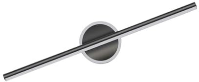 Yardenfun Lampada Frontale Per Specchio a Led Da Bagno, Luce Per Specchio Da Trucco Compatta 38x13x6 Cm, Design Semplice Nero Tre Tonalità Di Luce, 10w, Da Parete Per Bagno e Toeletta