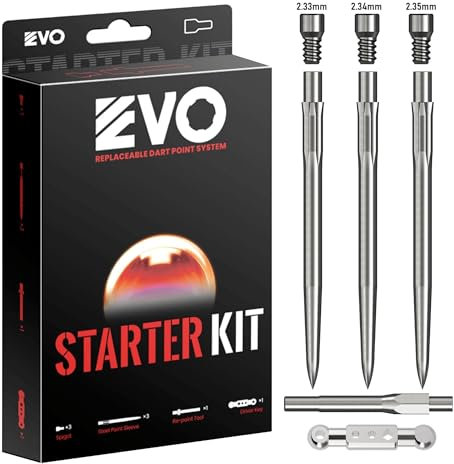 Caliburn Evo Darts Point System, Starter Kit Including Points, Point Tool, Spigots and Point Driver