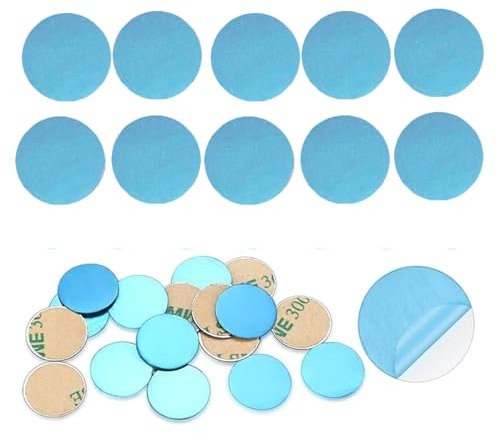 Visxcnu 100PCS Aimants Autocollants,Plaquettes Magnétique Adhésives, Plaques Magnétiques Autocollantes, Aimants Ronds pour Organiser Présenter Les Projets d'artisanat Bricolage