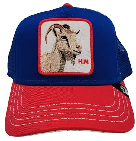 Goorin Bros. Him Goat 101-2639 Cap mit Visier, Polyester-Mischung, blau/rot, blau / rot, Einheitsgröße