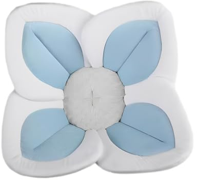 QUXVUIS Asiento de baño Transpirable para bebés, Seguro y Conveniente para bañarse, no se deforma fácilmente, Asiento de baño para bebé con Flores