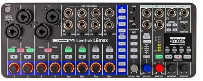 Zoom LiveTrak L6max Digital Mixer and Recorder, 12-Channel, 32-Bit Float, Battery Powered, 4 Combo + 8 Stereo Inputs, MIDI, Effects, Sound Pads, 3-Band EQ, AI Noise Reduction