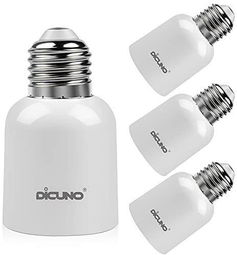 DiCUNO E27 a E40 Socket Converter Adattatore socket da 4-pack Adattatore di base per lampada di alta qualità per lampadine a LED, incandescenza e CFL