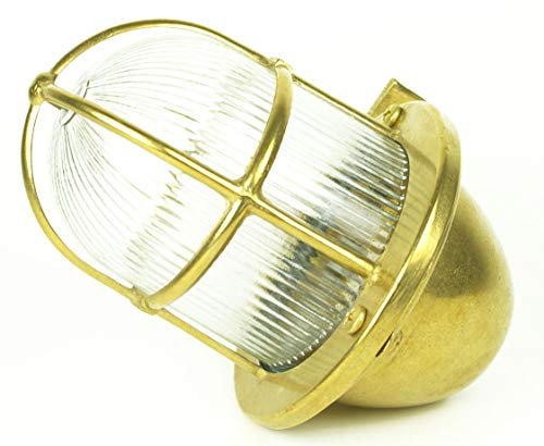 El Mercader del Mar Lámpara náutica en latón macizo de pared interior y exterior