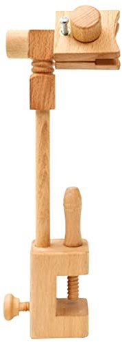 Qezodsx Cerceau de Broderie avec Pince, Support de Cadre en Bois pour Toutes Les, Point de Croix de Cercle, Point de Croix de Cadre, Support de Broderie