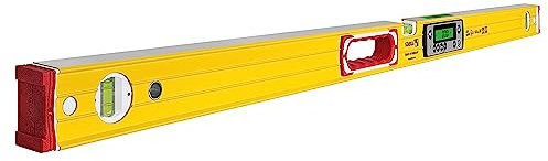 STABILA TECH 196 DL Digital Spirit Level 122 cm IP67 Waterproof and Dustproof 2 Digital Displays Calibration-Free Display Modes °,%, mm/m, in/ft, Bag