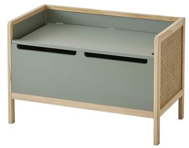 VERTBAUDET Coffre De Rangement/Banc Cannage Enfant Bois vert TU