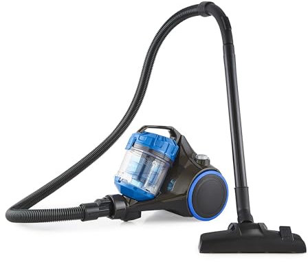 Morphy Richards Bagless Cylinder Vacuum Cleaner, 2L, Washable HEPA Filter H12, 3 in 1 Multi Tool, 5M Automatic Cable, Hardfloor, Carpet & Car, 700W, Blue and Grey, 980563