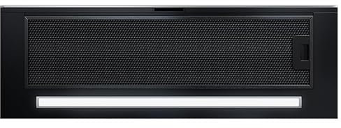 GLOBALO Dunstabzugshaube, Einbauhaube für Küche, mit Beleuchtung, Einbaubreite 90 cm, 3 Leistungsstufen, Teslo 90.1 Black, Schwarz [Energieklasse B]