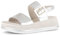 Gabor Damen Riemchensandalen, Frauen Sandalen,Sommersandalen,bequem,flach,Sommerschuhe,Freizeitschuhe,offene Schuhe,Silber (LDS),38.5 EU / 5.5 UK