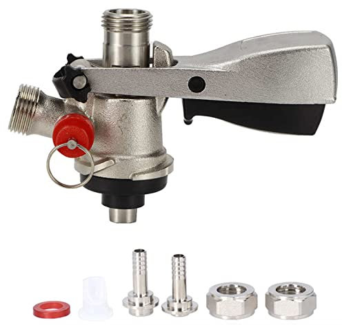 LCQSYE bierbrauset G5 / 8 S-Typ Bierfass-Kupplungsspender mit Druckentlastungsventil Druckminderer