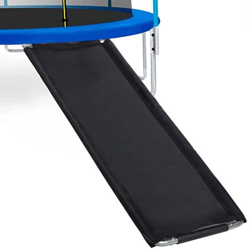 Loyimioo Kit de escalera de cama elástica para uso al aire libre, fácil de escalar, red de seguridad y escalera de tela antidesgarros, se adapta a todo tipo de camas elásticas, conexión resistente