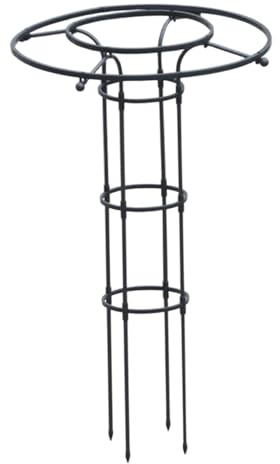 Enrejado de obelisco de 47 Pulgadas para Plantas trepadoras Enrejado Redondo de rosal para macetas de Flores de Plantas de Metal Inoxidable para clemátide Vid jazmín Soporte Exterior interio