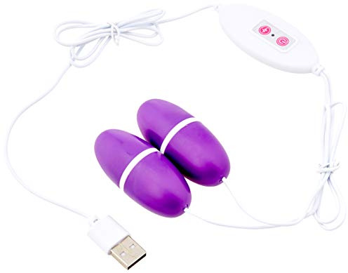 BeHorny Mega power Oeuf Love Egg Double Vibrant alimenté par USB à 12 vitesses, Violet