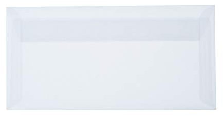 Paper24 25 Transparente Briefumschläge DIN Lang mit Haftklebung UDL60mH