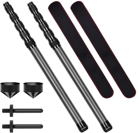 Telescoping Tarp Poles Heavy Duty Adjustable, Carbon Fiber Tent Poles, Portable & Lightweight for Tent Fly, Awning, Outdoor Camping, Hiking 7.9FT