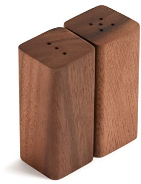 Kalmar Home Acacia Wood 4 Inch Salt & Pepper Shakers