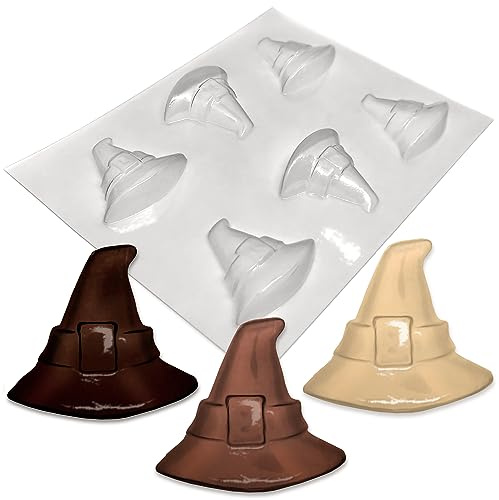 Witches Hat Chocolate Moulds - 13g - Set of 6, 12 & 24 - DIY Halloween Chocolate Cake Decoration (6 Moulds)