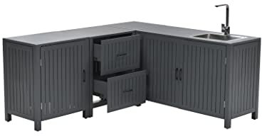Gardissimo wetterfeste Outdoorküche Rudolf aus wetterfestem Aluminium
