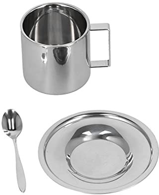 Tazas De Café Expreso, Juego De Tazas De Café, Taza De Capuchino, Tazas De Acero Inoxidable, Taza De Café De Acero Inoxidable, Juego De Tazas De Café Aisladas Para El Hogar(01)