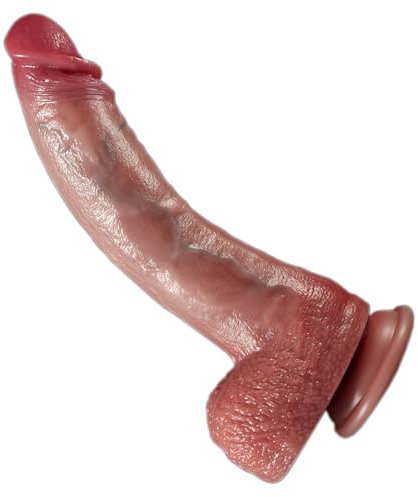 Suember 27cm XXL Realistischer Dildo mit Starkem Saugnapf, Weichen Zwei Layer Silikon Echten Venen und Prallen Hoden，Sex Spielzeug Echten Venen und Prallen Hoden, für Frauen