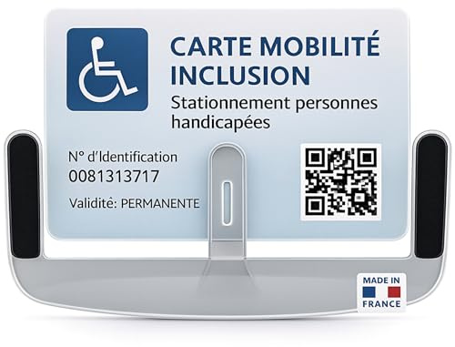 Idée pro mobilité® Vindrutekortshållare - CMI (rörlighet inkludering) - Taxi - VTC - parkeringsbiljett - tillverkad i Frankrike - överlägsen kvalitet