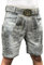 Lederhose Herren Oktoberfest Lederhose, traditionelle Wildbock Lederhose,Kurze Bayrische Trachtenhose mit Trachten Gürtel Gr 46-58 (DE/NL/SE/PL, Numerisch, 54, Regular, Kurz, Standard, Grau)