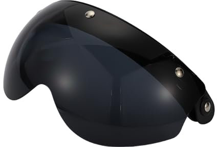 Partuto 1 Pc Pantalla Facial Universal Para Motocicleta Visera De Casco De Motocicleta De Repuesto Anti-Uv Resina Negro Profundo