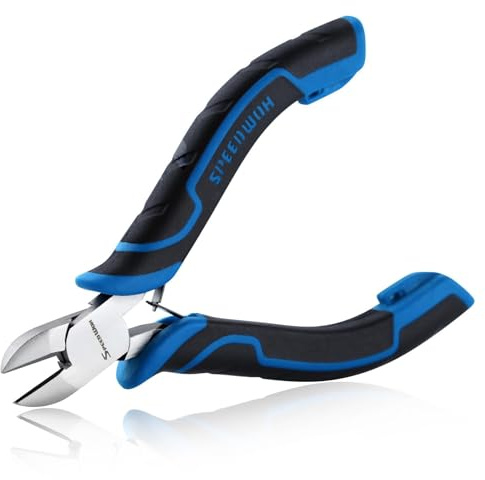 SPEEDWOX 4-Inch Mini Diagonal Cutting Pliers for Jewelry Making Mini Diagonal Pliers Wire Cutters Mini Jewelry Plier Side Cutters Plier Flush Cut for Cutting Wires Ties Guitar Strings
