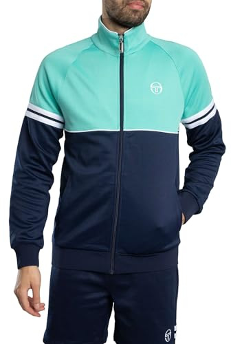 Sergio Tacchini Uomo Orion Track Jacket, Pool Blue/Maritime Blue/White, L