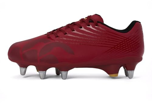 Canterbury Mens Stampede Team 2025 Soft Ground Rugby Boots (7.5 UK) (Red)