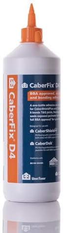 Caberfix Caberfix D4 PU Joint and Joist Floor Adhesive, 1kg, White Expanding Flooring Glue, 1 Bottle. High Performance Wood Adhesive