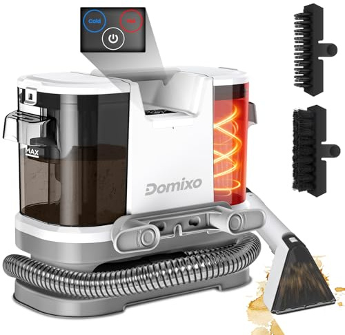 Domixo Carpet Cleaner Machines, Hot Water Multi-Purpose Portable Spot Cleaner, Wet/dry Upholstery Cleaner, 450W & Touchscreen Buttons, Deep Stain Cleaning from Pet, Carpets, Sofa, Stairs, Car Seats