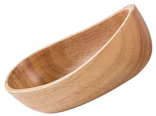DEARMAMY Cuenco de Madera Forma de Barco para Mezclar y Ensalada, Multiusos para Hoteles y Cenas Familiares, Diseño Clásico y Funcional