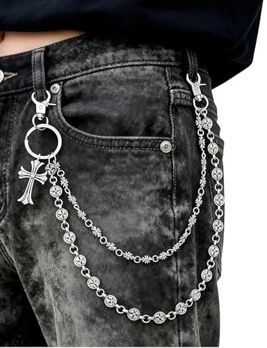 Zimocepuz Byxkedja plånbok kedja herr väskkedja bälte kedja punk gotisk tillbehör jeanshalsband för män nyckelring