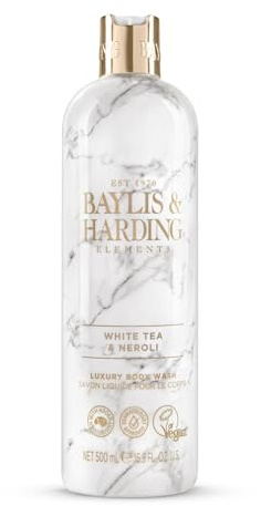 Baylis & Harding Elements White Tea & Neroli Luxury Body Wash, 500 ml (Pack of 1) - Vegan Friendly
