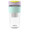 SoleCup. Large Travel Mug Loose Tea Infuser - Detachable Tea Strainer with Spill Proof Lid - 18oz/530ml BPA-Free Reusable Glass Travel Coffee Cup with Silicone Band (Ice-Cream)