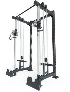 Atletica R8-Nitro Dual Pulley | Stand-Alone | 2 dragstationer med roddmaskin med fotstöd | golvyta 177 x 120 cm | vikt 143 kg