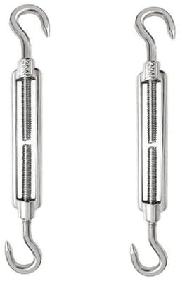 Tensor De Gancho/Gancho De Acero Inoxidable, 2 Piezas Tensores De Acero Inoxidable, Tensor Alambre Acero Inoxidable 304, M8 Tensores Acero Inoxidable, Tensor Cable M8, Tensor Ajustable De Acero 304