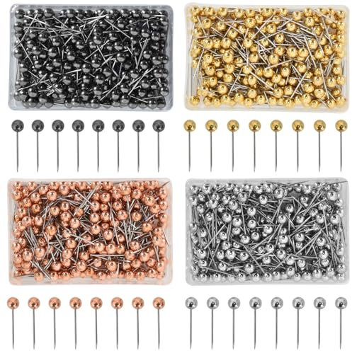Wisebom 800 Stück Map Pins Anstecknadeln Pinnwand Pins für Pinnwand Kunststoffkopf Stecknadeln mit Stahlspitze für Map Pin-Nadeln, Stecknadeln Set mit Aufbewahrungsbox