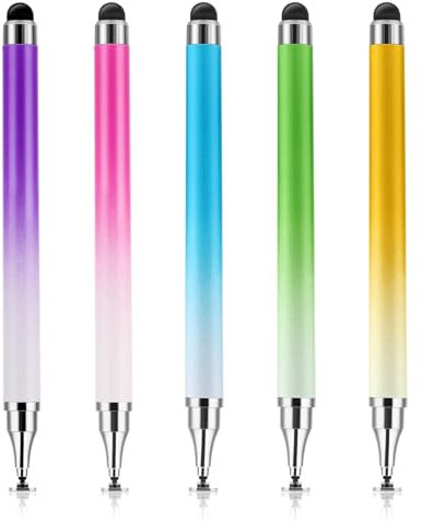 Oruola 5 Stück Stift Handy,Touchpen,Touchstift Stylus Pen Touchscreen Stift,2-in-1-Stylus-Stifte für Touchscreen,Tablet stifte für Telefon Android-Tablets,Kompatibel mit Allen Touchscreens(5 Farben)