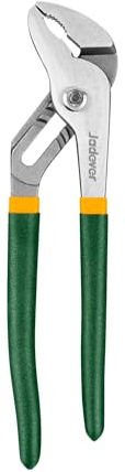 Jadever 10-Inch Water Pump Pliers, Tongue and Groove Pliers, Serrated Jaw Slip Joint Pliers, Adjustable 6 Jaw Positions, 50mm Max Opening Capacity, Fit for Home Repair/Gripping Nuts/Pipe