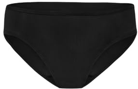 Modibodi Period Swimwear Teen Girls Bikini Bottom High Absorbency 50ml Leakproof Period Swim Bikini Brief Y16-18 Black