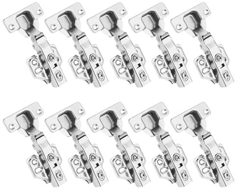 Bisagras Puertas Cocina Cierre Suave (10 PCS) - bisagras de gabinete - Bisagras de Puerta de Armario de Mueble - Superposición Completa - Bisagras Armarios y Muebles