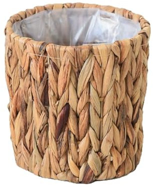 Fioriera in giacinto d'acqua intrecciato, fatta a mano, per balcone, NTf424 (C, 25 x 25 cm)