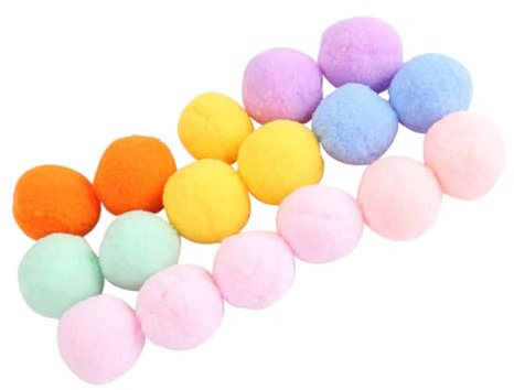 Toyvian 36 pièces Jouets Peluche pour Chat Colorés Balles avec Grelot Fournitures pour Animaux pour Couleurs Aléatoires Couleur Aléatoire Couleur Aléatoire