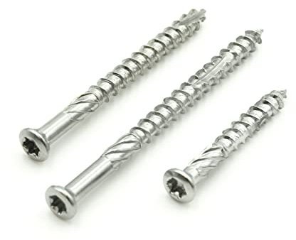 500 Stück Terrassenschrauben 5x60 Edelstahl C1 (AISI 410) TX25 - Terrassenbauschrauben Edelstahl mit Cut-Spitze und Schneidkerbe